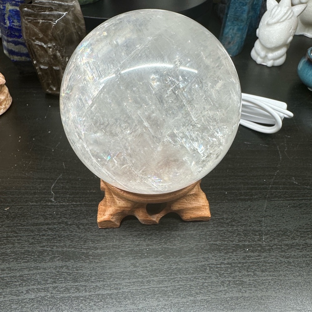 White Calcite Sphere